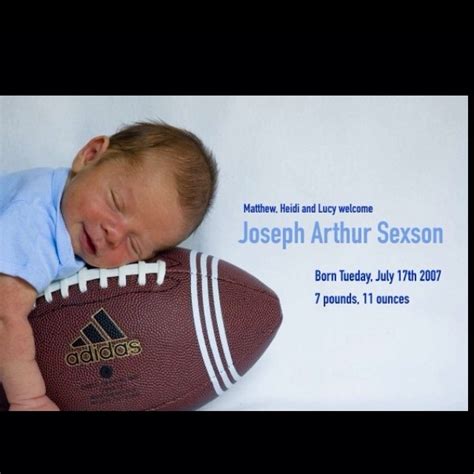 Birth Announcement Photo By Holly Sommers Baby Football Newborn