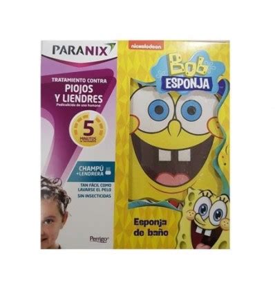 Champú Tratamiento Contra Piojos Lendrera y Regalo de Bob Esponja