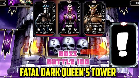 Mk Mobile Fatal Dark Queen S Tower Boss Battle Easy Win And