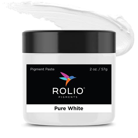Rolio - White Pigment Paste for Epoxy Resin, Pure White, 2oz Jar