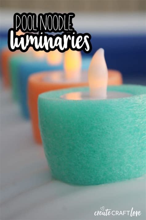 Pool Noodle Luminaries For Summer Craft Tutorial Pool Noodles