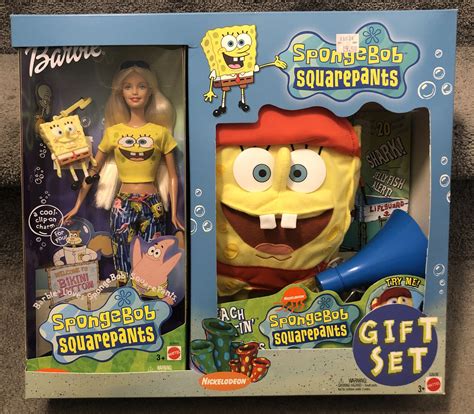 Barbie Doll SpongeBob Squarepants Beach Blastin 2003 Mattel Gift Set