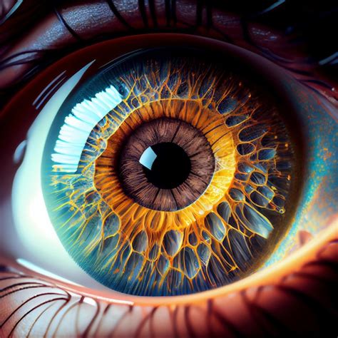 Primer Plano Del Ojo Humano Creado Con Ia Generativa Foto Premium