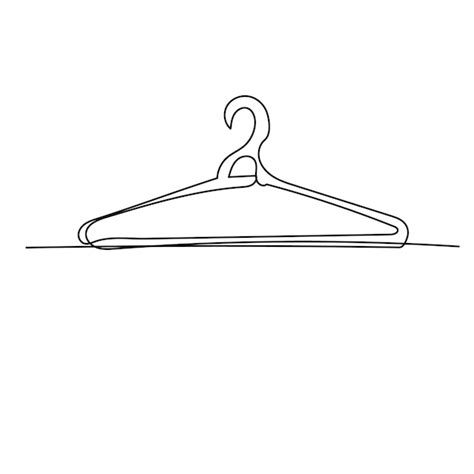 Premium Vector Isolated Single Line Drawing Of A Clothes Hanger