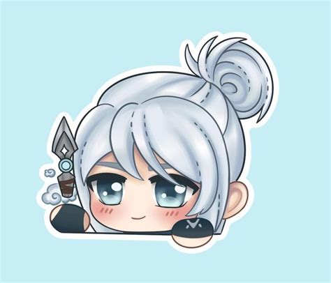 Jett Valorant Sticker Valorant Chibi Vinyl Sticker Valorant Agent