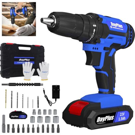 21v Cordless Drill Set Power Drill Driver Impact Drill Fast Charger