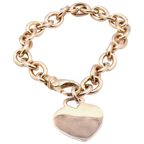 Gold Heart Link Bracelet For Sale At 1stdibs