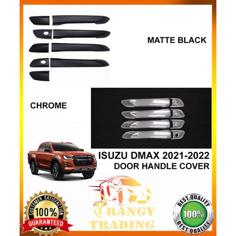 Isuzu DMAX 2021 To 2023 Door Handle Cover Matte Black Chrome 2022