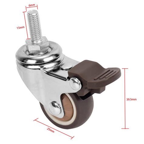 Buy Pack Of Swivel Threaded Stem Casters Tpe Mute Crib Caster