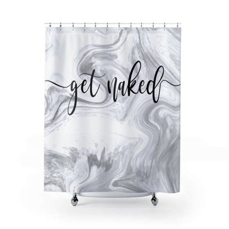 Get Naked Marble Shower Curtain Stylish Housewares Bathroom