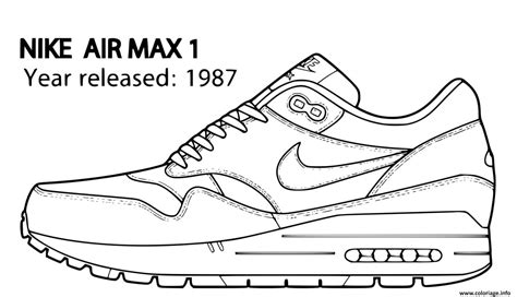 Coloriage Basket Nike Air Max Jecolorie