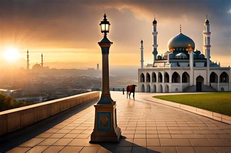 Premium AI Image | A mosque in the city of kashgar, russia