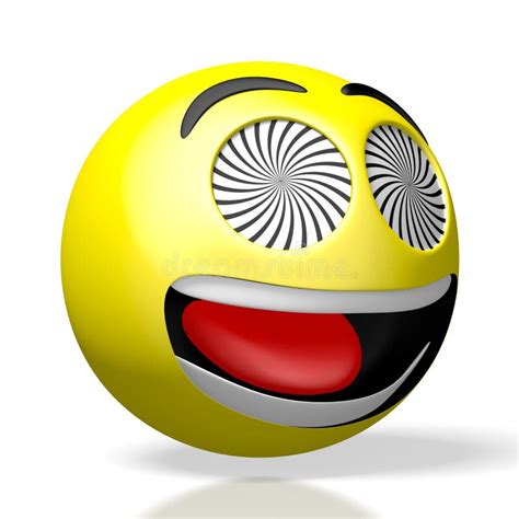 Emoji/ Emoticon with Spiral Eyes - 3D Rendering Stock Illustration ...