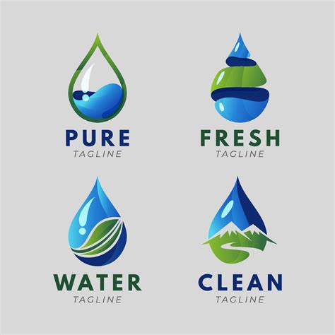 Gradient Water Drop Logo Collection 13075923 Vector Art at Vecteezy