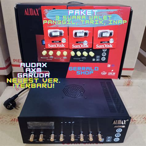 Jual AMPLI AUDAX VERSI TERBARU AXM GARUDA 3 PLAYER 8 CHANNEL ORIGINAL