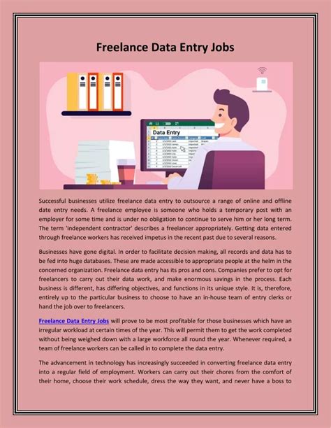 Ppt Freelance Data Entry Jobs Powerpoint Presentation Free Download