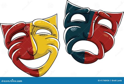 Drama Masks stock illustration. Illustration of mask - 41748436