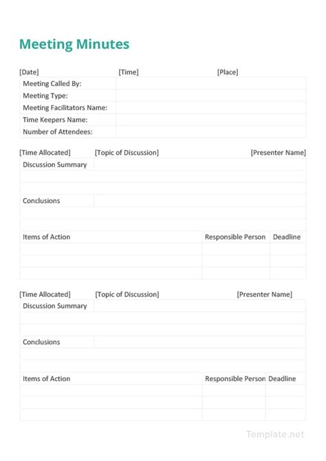 Simple Meeting Minutes Template In Microsoft Word PDF Template Net