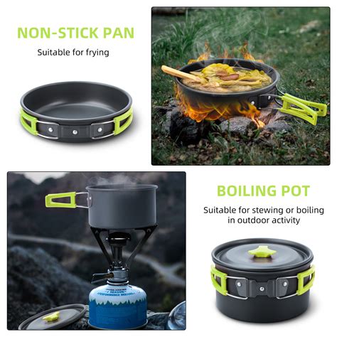 Camping Cooking Set Camping Cookware Set 16pcs Camping Pot Pan Set