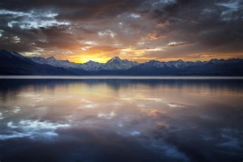 Wallpaper Sunlight Landscape Mountains Sunset Sea Lake Water