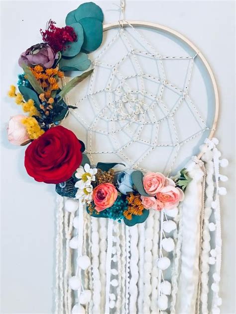 Wildflower Dreamcatcher Floral Dreamcatcher Dreamcatcher Wall Hanging