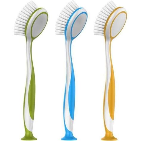 Brosse à vaisselle tête ronde dimension 55 x 25 cm lot de 3 pièces en