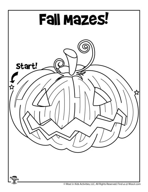 Printable Fall Mazes For Kids Woo Jr Kids Activities Childrens