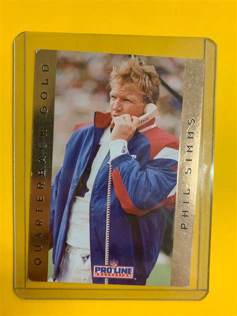 Phil Simms NFL Pro Line Card 1992 NFL Football New York Giants Etsy