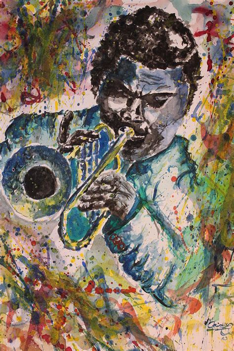 Freddie Hubbard Jazz Painting by Christian Obst