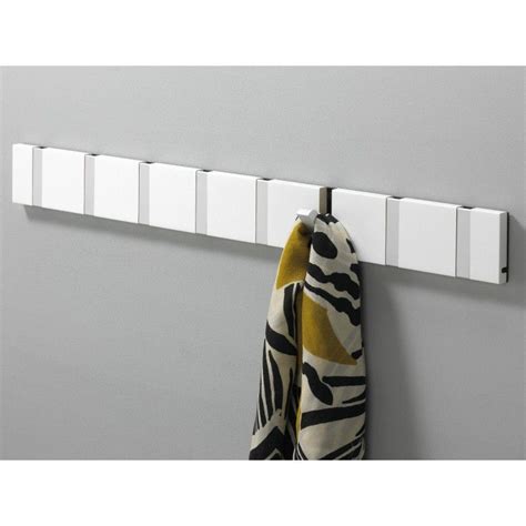 White wall mounted Coat Rack with flip hooks. Denmark since 1995 | Wall ...