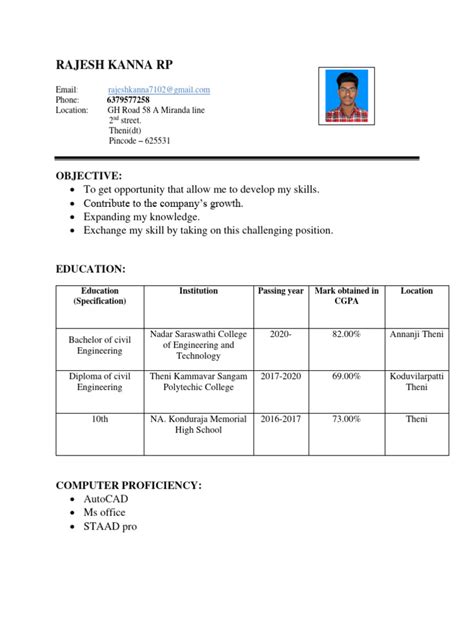 Rajesh Kanna Rp Resume Rajesh Kannarp Pdf