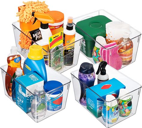 Buy ClearSpace Plastic Storage Bins With Lids Perfect Kitchen