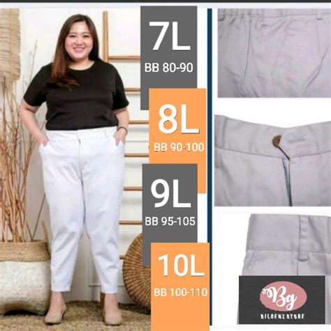 Jual Q I Jumbo Baggy Pants Premium Size L L L L Celana Kerja