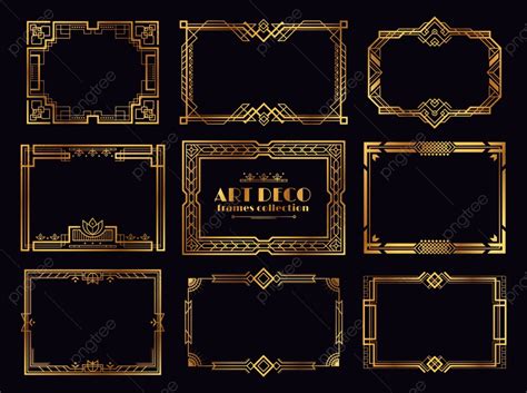 Art Deco Border Vector Design Images Art Deco Borders S Golden