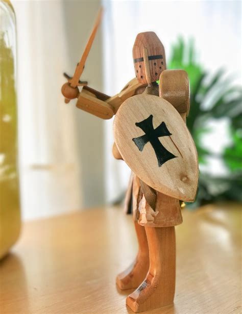 Wooden Medieval Knight Action Figure Handmade Toy by Heretic - Etsy