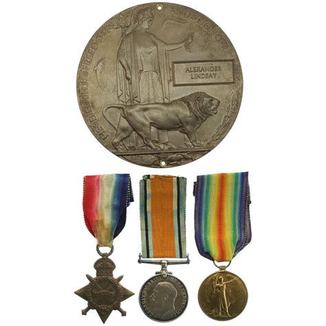 WW1 1914 15 Star British War Medal Victory Medal And Memorial Plaque