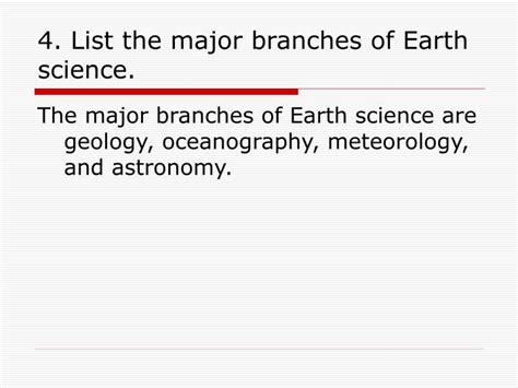 PPT - Branches of Earth Science PowerPoint Presentation - ID:353744