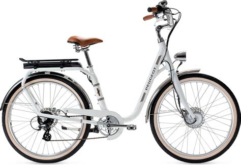 Peugeot eLC01 Hybrid Urban Bike Shimano Tourney/Altus 8S 400 Wh 26'' White 2020 | Alltricks.com