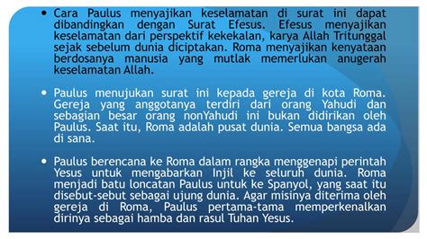 PPT SURAT RASUL PAULUS KEPADA JEMAAT DI ROMA PowerPoint Presentation