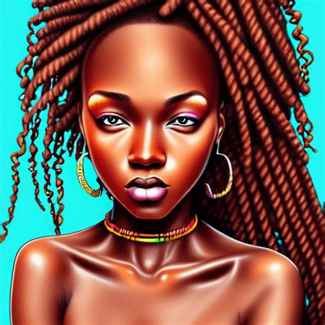 Melanin Magic Uma Pintura Digital Realista De Alta Definição De Arte