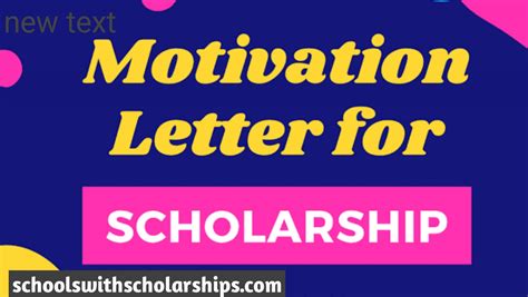 How To Write A Motivation Letter For Scholarship Schools With Scholarships