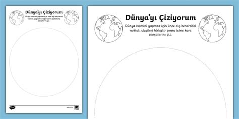 Dünya yı Çiziyorum Boyama Etkinliği teacher made