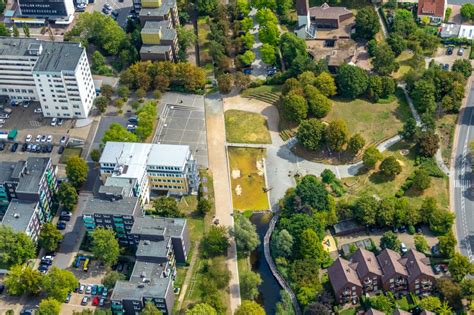 Bergkamen Aus Der Vogelperspektive Parkanlage Wasserpark Bergkamen In