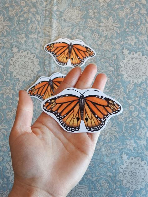 Monarch Butterfly Vinyl Sticker Etsy