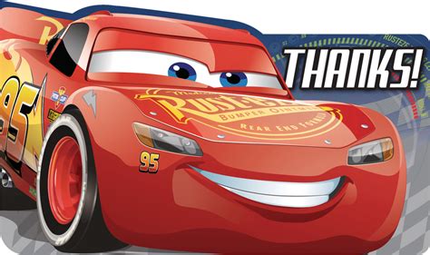 Disney Cars 3 Birthday Party Thank You Notes 8 Pk Party City