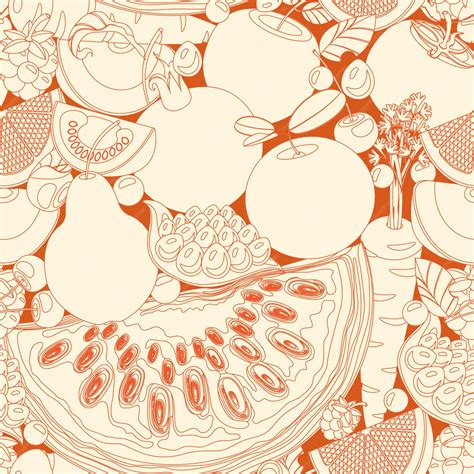 Premium Vector | Seamless background with summer fruits