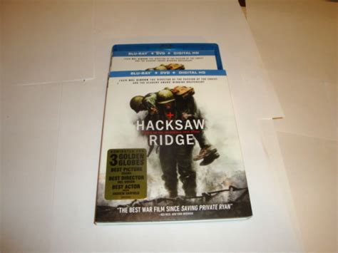 Hacksaw Ridge Like New W Slip Cover Blu Ray DVD 2017 2 Disc Set