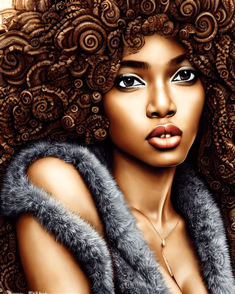 Amazing Fantasy Graphic Of A Beautiful Brown Skinned Female · Creative Fabrica