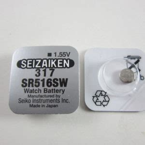 Seizaiken 1x SR516SW 317 SR516 1 55v Silver Oxide Button Cell Watch