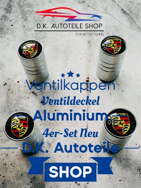 Porsche Ventilkappen Ventildeckel Aluminium 4er Set Silber Kaufen Auf